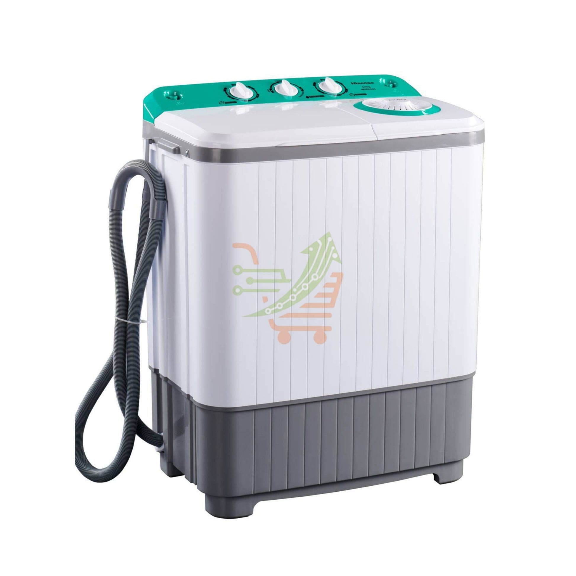 Machine à laver électrique Hisense 7,5 kg – double cuve (semi-automatique)